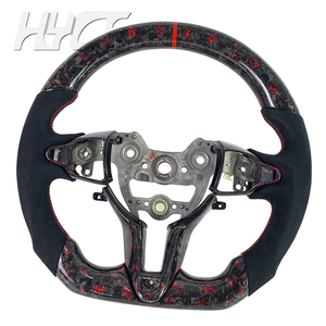 Accessoires d'intérieur de voiture Volant en fibre de carbone forgé sur mesure pour Elantra N <span class=keywords><strong>2021</strong></span> 2022 2023 2024 2025 - Product Image 2