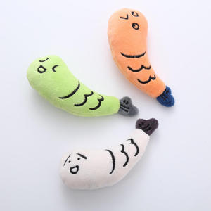 ของเล่นแมวแบบขายส่ง ตุ๊กตาปลาสีเขียว สีส้ม สีขาว น่ารัก ตลก บีบได้ มีแคทนิป ช่วยขัดฟัน รับทำโลโก้ตามสั่ง - Product Image 6