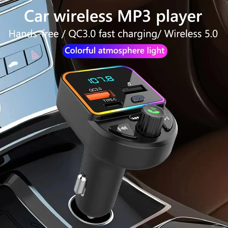 3.1A Mp3 Player Inteligente Qc3.0 Carregamento Rápido Bluetooth Player Carregamento Rápido Carregador De Carro