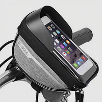 Sac de téléphone étanche pour vélo, sac de guidon de vélo à écran tactile, pochette de rangement pour cadre avant, accessoires pour vélo de montagne et de route