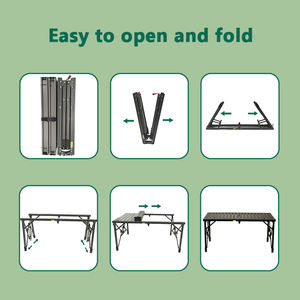 Mesa Plegable de Aluminio APT119 Ligera y Resistente para Jardín, Picnic, Barbacoa, Playa, Camping y Exteriores - Product Image 6