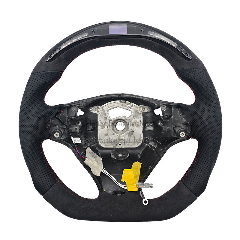 without hole+alcantara+perforated leather+led