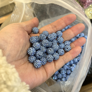 Nhà Sản Xuất 4-10Mm Vòng Rhinestone Polymer Đất Sét Hạt Thủy Tinh Rhinestone Hạt Vòng Cổ Disco Bóng Hạt Đối Với Trang Sức Làm - Product Image 1