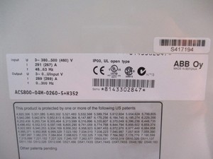 ตัวควบคุมความเร็วมอเตอร์ไฟฟ้ากระแสสลับ 3 เฟส 480V 267A ตัวแปลงความถี่ ACS800-04M-0260-5+H352 - Product Image 5