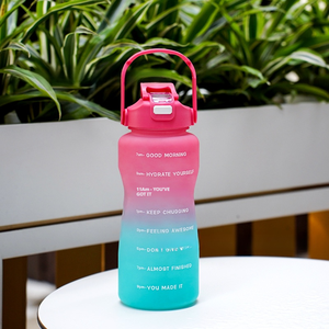 Vasos de Plástico Personalizados de 2L con <span class=keywords><strong>Frases</strong></span> de Motivación Diaria y Asa de Transporte, Ideales <span class=keywords><strong>para</strong></span> la Escuela, Viajes y Gimnasio - Product Image 2