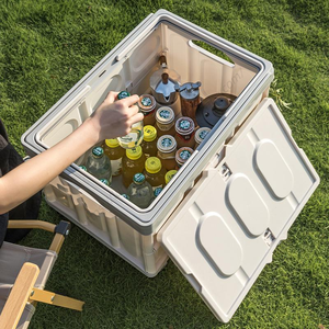 Carrito de Compras Plegable con Ruedas para Camping, Carro de Mano Plegable, Carrito de Plástico con Ruedas para Almacenamiento - Product Image 5