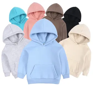 Factory Wholesale Custom Children Fleece Warm Sweatshirts 100% Cotton Pullover Oversized Kids Hoodie