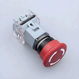Interruptor de Parada de Emergencia Original LA39-B2-R02Z/r, 22 mm, Rojo, Cabeza de Champiñón, 2NC, Liberación Rotatoria, en Stock - Product Image 2