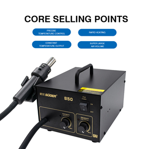Estación <span class=keywords><strong>de</strong></span> Retrabajo <span class=keywords><strong>SMD</strong></span> <span class=keywords><strong>de</strong></span> 600W con Temperatura Constante Ajustable <span class=keywords><strong>Pistola</strong></span> <span class=keywords><strong>de</strong></span> <span class=keywords><strong>Calor</strong></span> <span class=keywords><strong>para</strong></span> Soldadura con Soplador <span class=keywords><strong>de</strong></span> Aire Caliente Digital BGA Certificada CE - Product Image 6