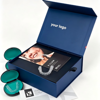 Étui de rangement de luxe personnalisé pour aligneurs dentaires avec miroir et insert en papier pour emballage de bretelles dentaires – Vente en gros