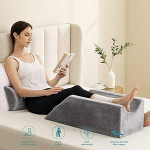 <span class=keywords><strong>Coussin</strong></span> d'élévation des jambes en mousse à mémoire de forme pour la récupération post-chirurgicale, avec housse lavable, poche latérale, orthopédique, soulagement de la douleur, usage médical - Product Image 1
