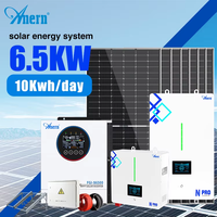 Anern 5kw 6.5kw 10kw 12kw Sistem Tenaga Surya All-In-One Off-Grid dengan Baterai Lithium untuk Penyimpanan Energi Rumah