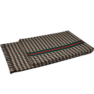 BLUE PHOENIX Châles Pashmina Delhi 100% Acrylique à Motif <span class=keywords><strong>Pied</strong></span>-<span class=keywords><strong>de</strong></span>-<span class=keywords><strong>Poule</strong></span> et Rayures, Doux, Tendance, avec Pompons Cils, Hiver pour Femme - Product Image 3