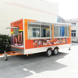 Merek Baru Hotdog Stand Makanan Keranjang Trailer dengan Peralatan Dapur untuk Amerika Serikat
