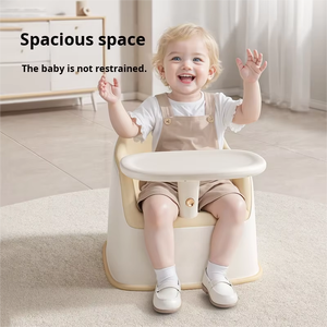 Kursi Bayi Portabel 2-in-1 Anti-Tip Multi-Fungsi Plastik, <span class=keywords><strong>Sofa</strong></span> Kursi Tinggi untuk Belajar Makan dan Pertumbuhan - Product Image 2