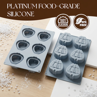 Moule à gâteau en silicone SILIKOLOVE Factory à 6 cavités en forme de goyave, antiadhésif, sans BPA, certifié LFGB, pour mousse et pâtisserie
