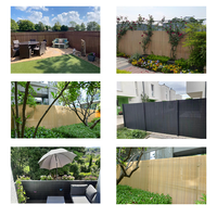 Clôture de Confidentialité en Vinyle Kenda Gris Foncé, Brise-Vue PVC à Lamelles Simples 19mm, Résistant au Vent et aux UV pour Balcons, Maisons, Villas, Jardins
