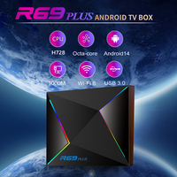 Lemax Factory R69 Plus Android 14 Octa Core TV Box Allwinner H728 Chip Ethernet 1000M 8K 2G 4G RAM WiFi de doble banda