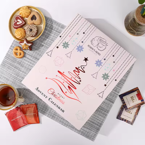 Logotipo personalizado Navidad belleza cosmético Fidget Calendario de Adviento embalaje materiales reciclados cartón artesanía juguete repujado comida - Product Image 6