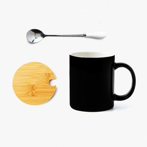 Design High Quality Wholesale <b>Cute</b> Ceramic <b>Mug</b> Coffee Tea <b>Mug</b> Porcelain <b>Mug</b> with Lip and Spoon for Drinking - Product Image 1