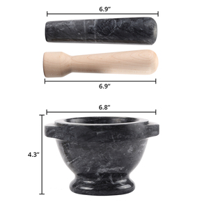Vente en gros <span class=keywords><strong>de</strong></span> mortier et pilon en marbre <span class=keywords><strong>noir</strong></span> Natural House pour guacamole, herbes, épices et <span class=keywords><strong>ail</strong></span> - Product Image 6