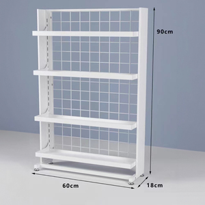 핫 리테일 스토어 슈퍼마켓 선반 양면 다층 스낵 및 화장품 금속 사다리형 선반 모던 휴대용 스타일 - Product Image 6