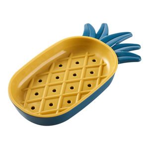 2025 vente chaude salle de bain vanités Drainage boîte en plastique ananas forme vidange <span class=keywords><strong>porte</strong></span>-<span class=keywords><strong>savon</strong></span> boîte <span class=keywords><strong>douche</strong></span> dessin animé mignon boîte à <span class=keywords><strong>savon</strong></span> - Product Image 6