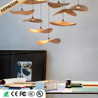 Lampe suspendue en bois massif Wabi Sabi, style zen, éclairage décoratif pour salon, villa, duplex, escalier, restaurant, lustre