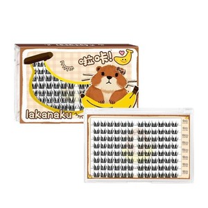 QQ <b>Mouse</b> Natural C-Curve Self-Adhesive False Eyelashes 8-Row Cotton Band Synthetic Fibers For Swollen Eyes Inner Double Single - Product Image 2