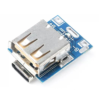 Cargador USB Boost DIY de 5V con módulo de alimentación de pantalla LED y placa de carga de batería LiPo de litio 134N3P IC de programa
