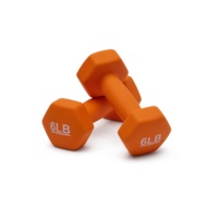 Haltères hexagonaux en néoprène antidérapants en fonte pour femmes, yoga, pilates, cardio, fitness, avec logo personnalisé, paires de poids de main en néoprène