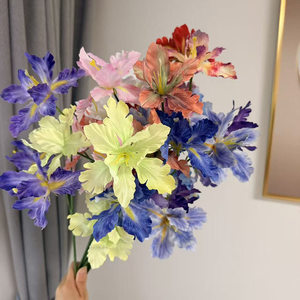 Flores Artificiales de Iris de Seda, Decoración Impermeable para Bodas y Hogar - Product Image 1
