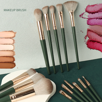 Ensemble de pinceaux de maquillage 9 pièces pinceau cosmétique fond de teint Blush correcteur fard à paupières sourcils surbrillance rose pinceau de maquillage logo personnalisé