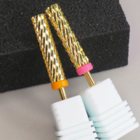 Outils professionnels pour le nail art, fraises à cuticules en carbure lisses super longues 24 mm 3/32 pouces pour ongles en acrylique et en gel