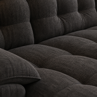Canapé sectionnel en tissu 3 places style nordique avec chaise longue pour salon domestique