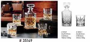 古いファッションスタイルのダイヤモンドデカンターセット透明ウィスキーメガネ高級木製ギフトボックス付き - Product Image 6