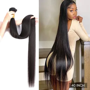 Original Selling Human Hair Bundles With Lace Frontal Closure Indian Virgin Hair Straight human hair blend bundles with closure