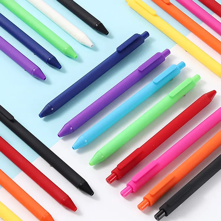 Stylos à bille promotionnels en caoutchouc doux au toucher avec logo personnalisé stylos personnalisés en plastique logo imprimé