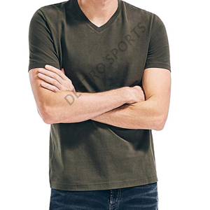 Camisetas Personalizadas de Cuello en V para Hombre de la Mejor Calidad, 100% Algodón, Diseño con Letras, Secado Rápido, Transpirables, Tallas Grandes, Servicio OEM/ODM - Product Image 1