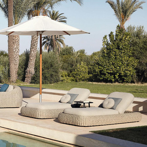 Tumbonas de Hotel Más Vendidas, Tumbonas Plegables para <span class=keywords><strong>Terraza</strong></span>, Silla de Ratán para Tomar el Sol, <span class=keywords><strong>Cama</strong></span> de Playa Reclinable - Product Image 5