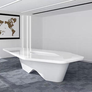 <span class=keywords><strong>โต๊ะ</strong></span><span class=keywords><strong>ประชุม</strong></span>หกเหลี่ยมสีขาว <span class=keywords><strong>6</strong></span> <span class=keywords><strong>ที่นั่ง</strong></span> <span class=keywords><strong>พร้อม</strong></span><span class=keywords><strong>เก้าอี้</strong></span> สำหรับสำนักงานหรูหรา - Product Image 4