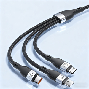 Câble de charge USB tressé en nylon rapide 3 en 1, cordon de charge multi-téléphones avec ports Type C et Micro L pour téléphones portables - Product Image 6