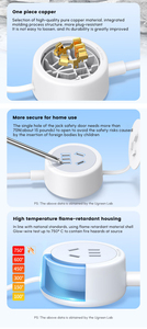 Multiprise UGREEN avec câble d'extension de charge rapide, 2 prises, 4000W MAX 16A MAX 250V 10A Protection contre les surtensions - Product Image 3