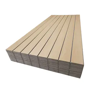 Fabrika fiyat Mdf oluklu sergi duvarı Mdf oluklu kontrplak Slatwall Panel oluk ile