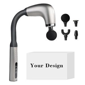 Masajeador de Cuello y Espalda de Tejido Profundo con Mango Largo en Forma de U, Pistola de Masaje de Cuatro Cabezales, Vibrador, Masajeador Tipo Martillo, Novedad 2025 - Product Image 1