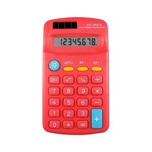 Kk-900A เครื่องคิดเลขอิเล็กทรอนิกส์สีแดง 8 หลัก เครื่องคิดเล็กแบบพกพาขนาดเล็กสำหรับนักเรียน พร้อมฟังก์ชั่นหน่วยความจำสำหรับใช้ในโรงเรียน - Product Image 1