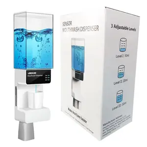 Factory Intelligent Automatic Mouthwash Dispenser 700ML Touchless Wall-mounted Magnetic Cups Tooth Cleaner for Bathroom