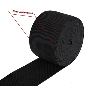 1/1 2 /1.5 /2 /2.5/3/4/5/6 inch dây thun dệt kim màu đen rộng - Product Image 4