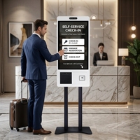 Kiosque de libre-service pour restaurant de 15,6 pouces avec écran tactile, paiement par QR code et imprimante thermique