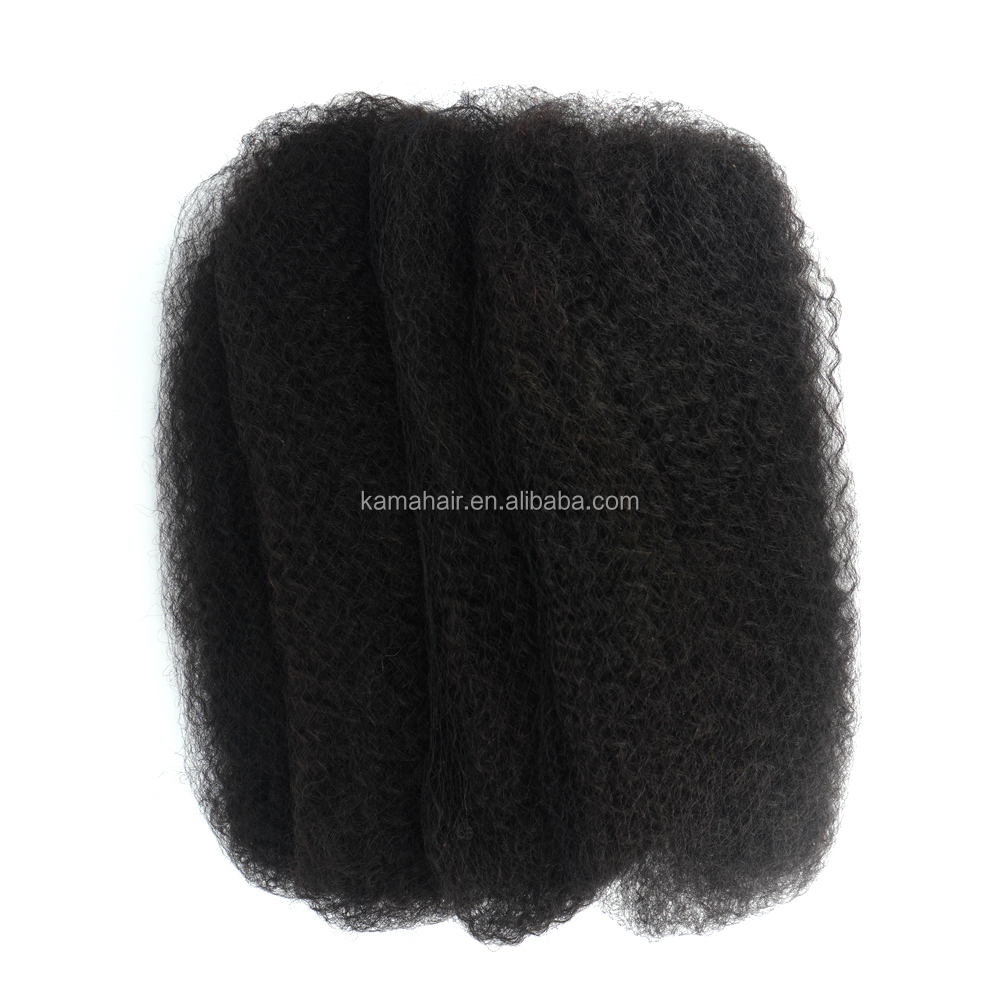 KAMA Bulk Remy Hair Extensions Crochet Afro Kinky Curly Styles 12 Inches Stretched 1B for Braids Minitwist Locs Wholesale Price